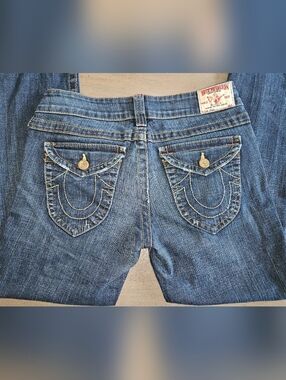 True Religion Women's Billy Boot Cut Jeans with Signature Pocket Stitching